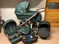 Wózek BEBETTO LUCA 2w1 / 3w1 / 4w1 baza Isofix Butelkowa Zieleń