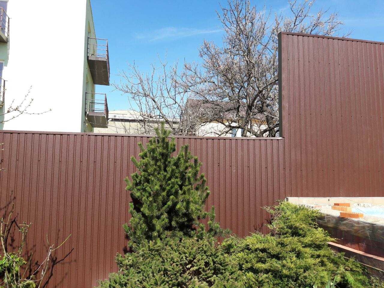 Профнастил для забора под дерево под камень цветной фотопринт 3Д Завод