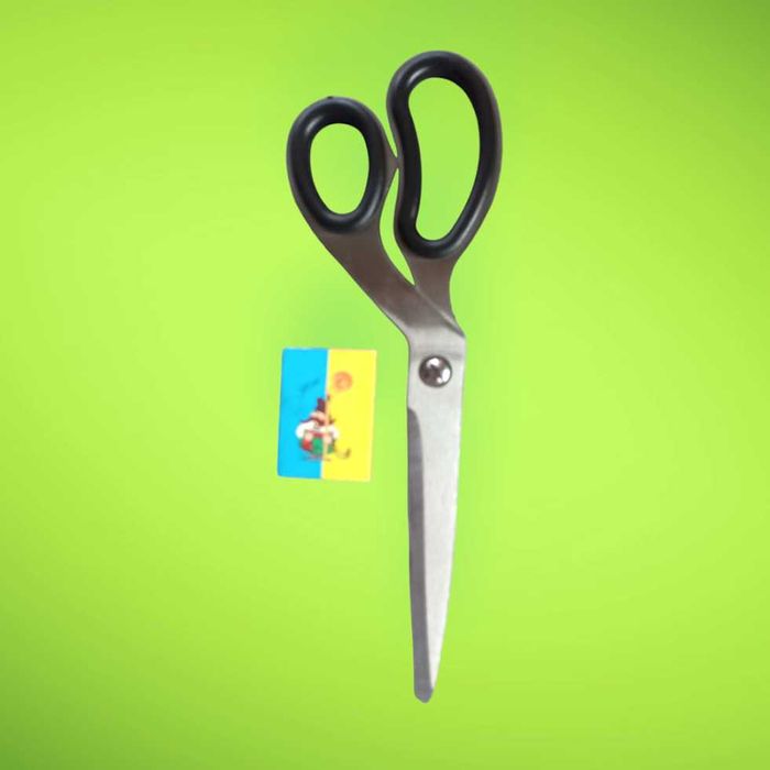 Ножиці для кравця метал+пластик чорносірі 26 см