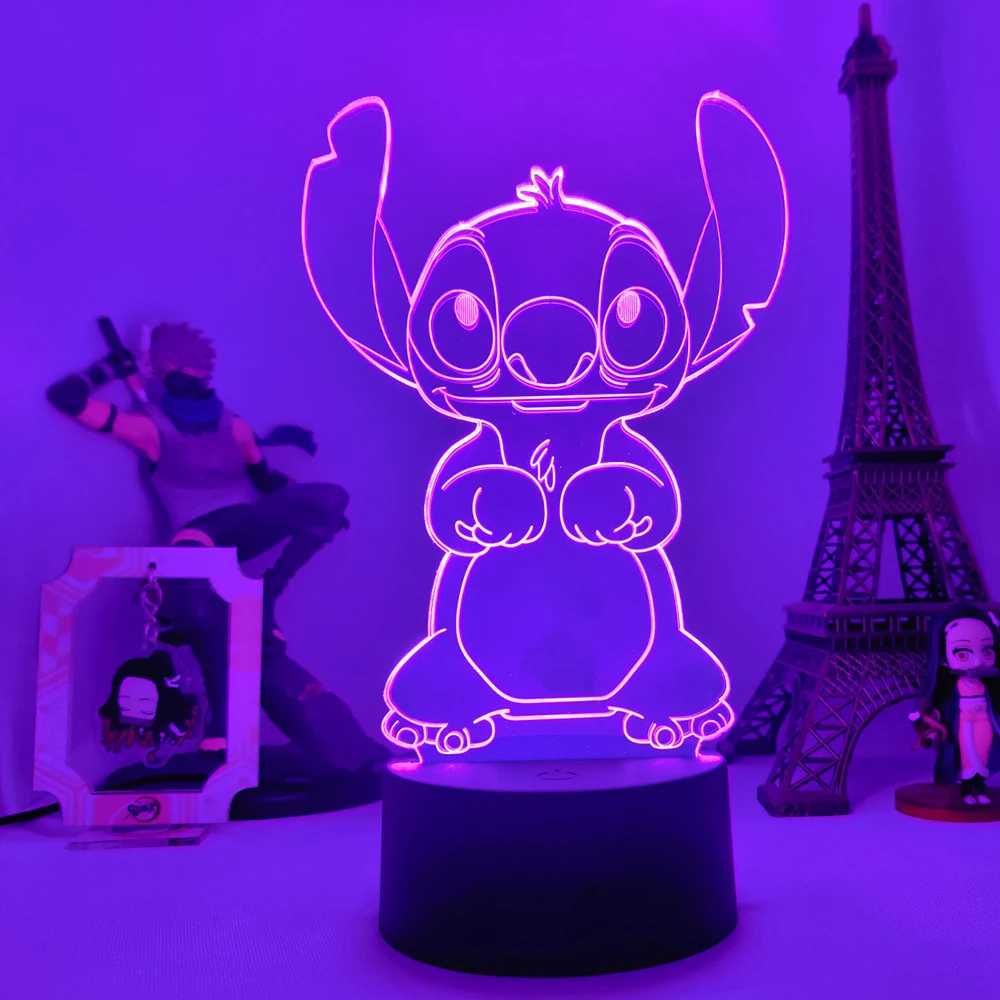3D LED Lampka Nocna - Lilo i Stitch