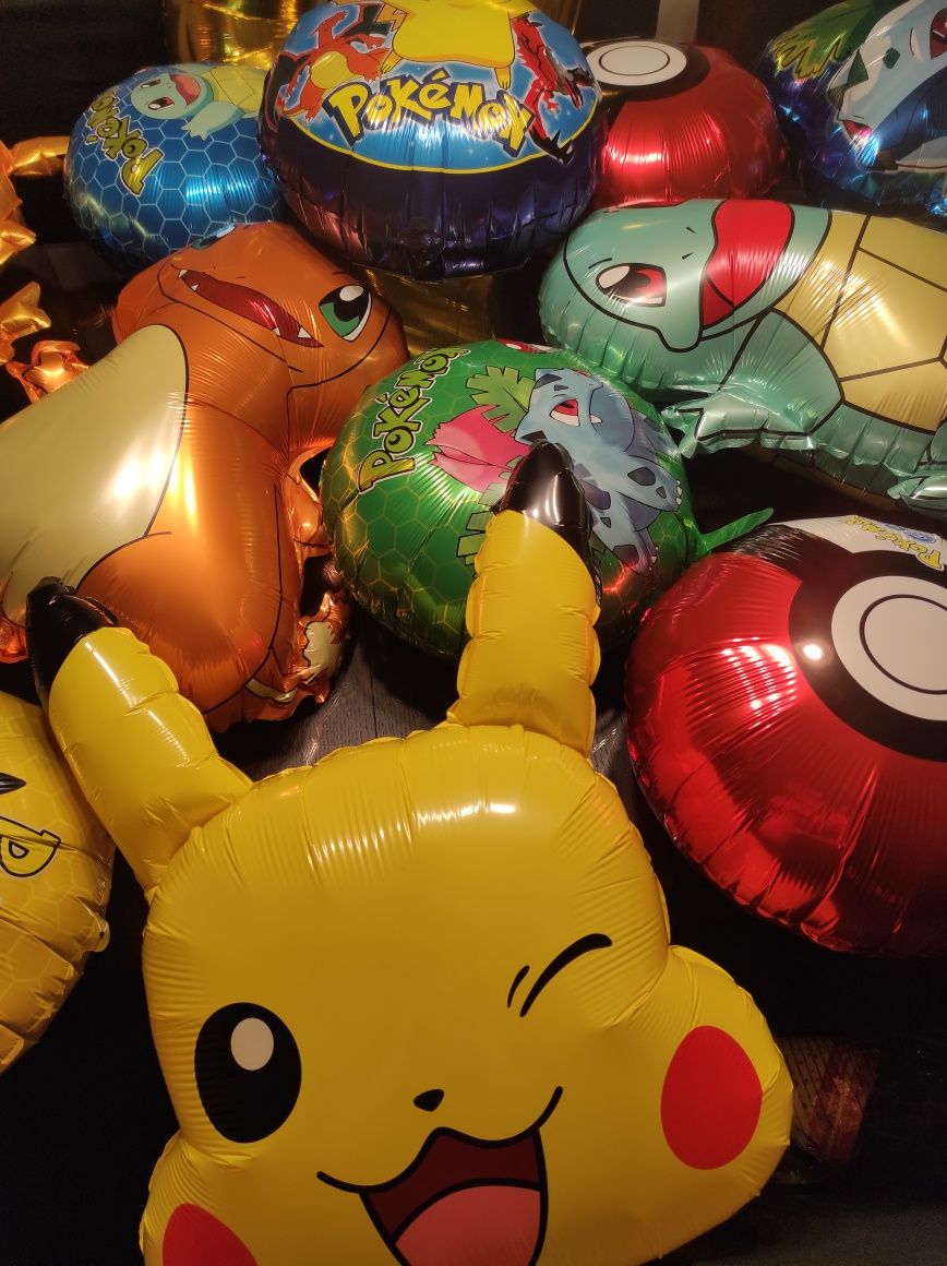 Balony pokemony pokemon dekoracja Pikachu urodziny