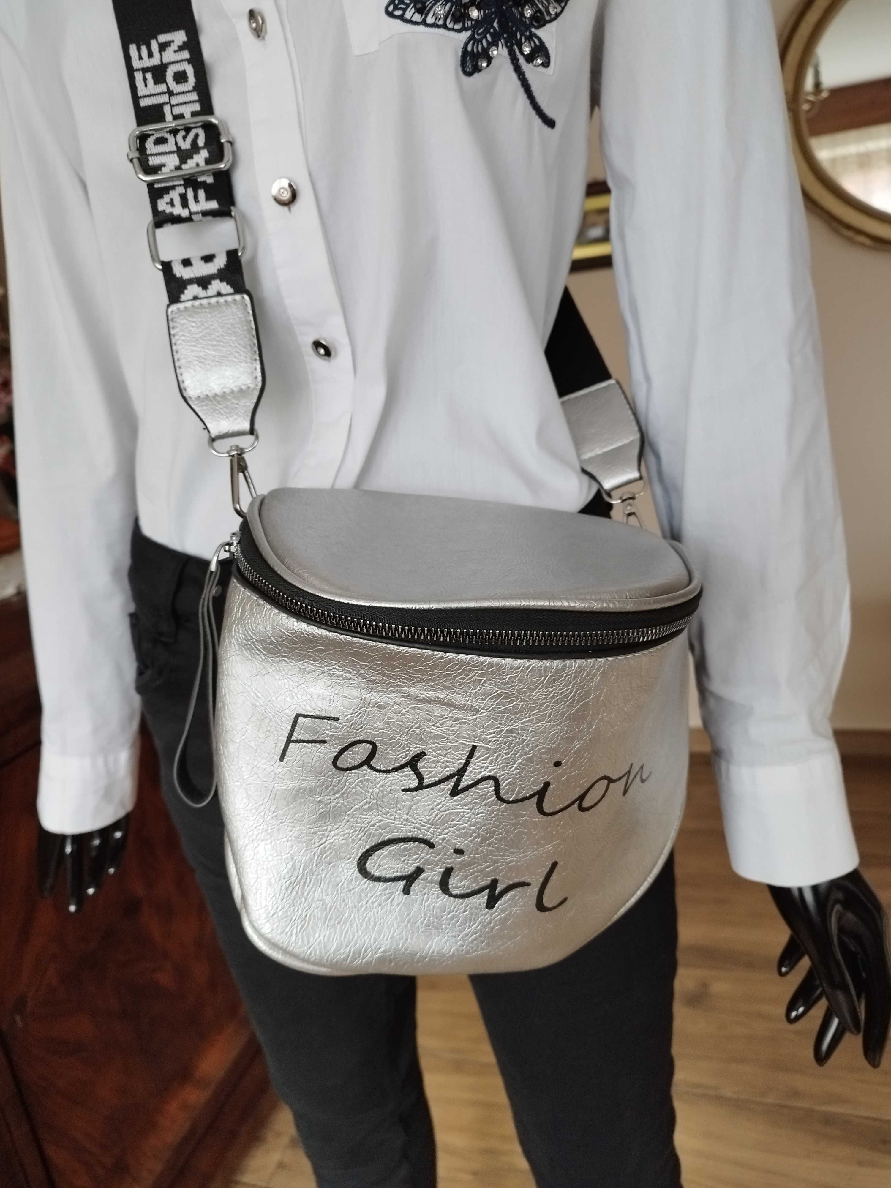 %_Fashion Girl_torebka / nerka_kosmiczna - srebrna