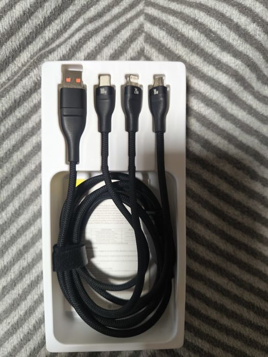 Кабель Baseus для заряджання телефонів і інших гаджетів 3 в 1  100w
1