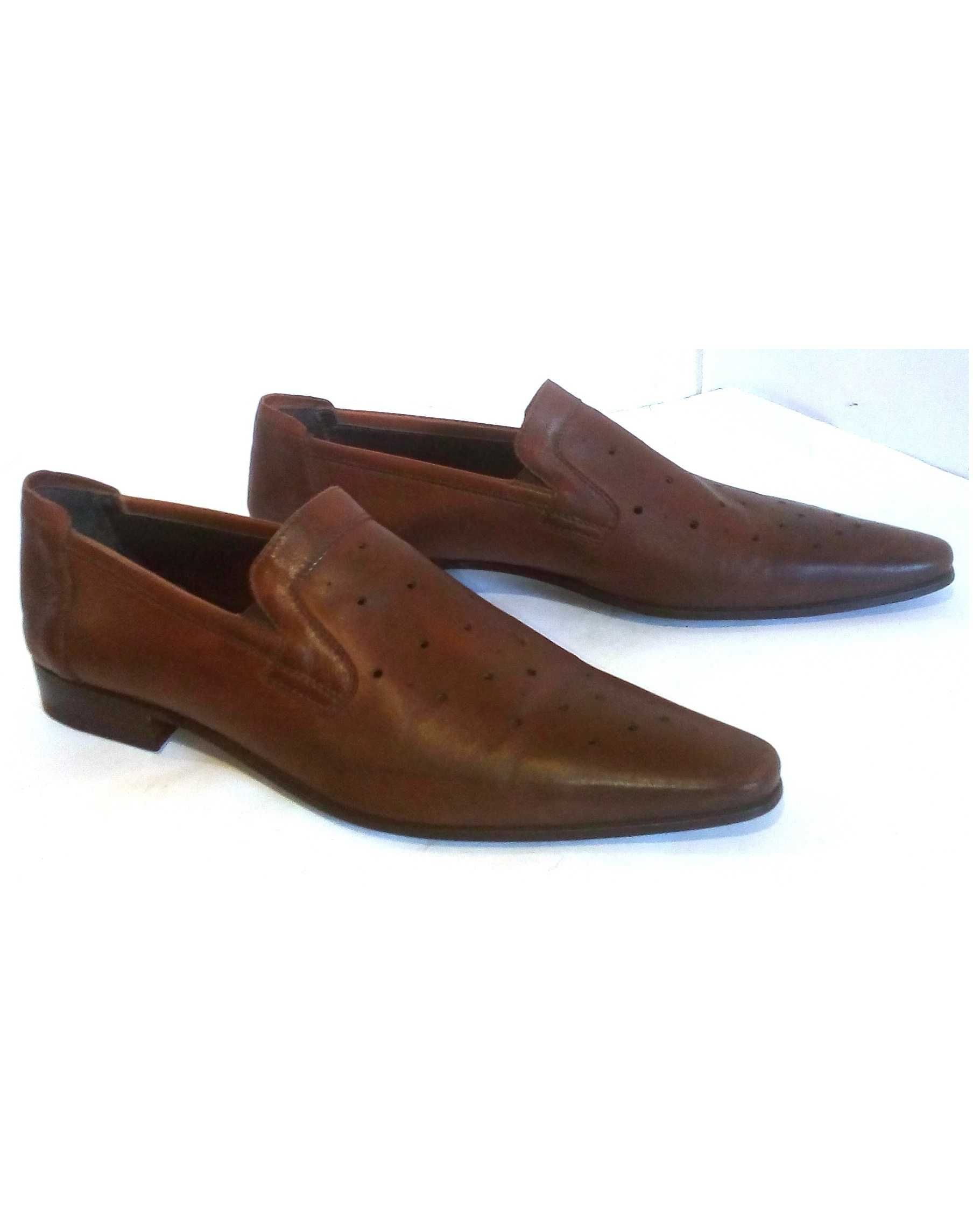 Стильные кожаные туфли лоферы от бренда ortega, италия! р.41 код m4105