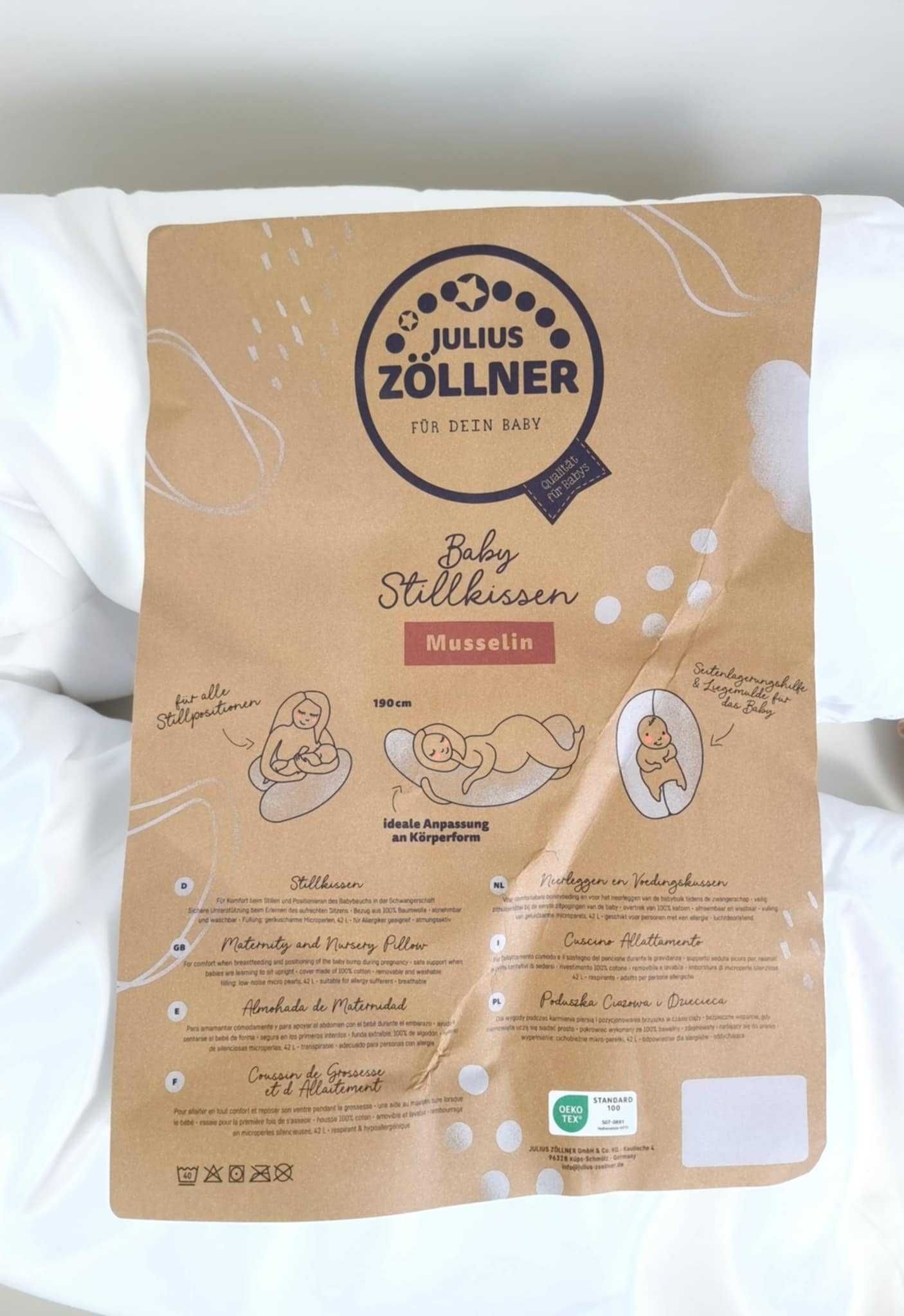 NOWA Poduszka do karmienia Julius Zollner ciążowa 180cm muślinowa