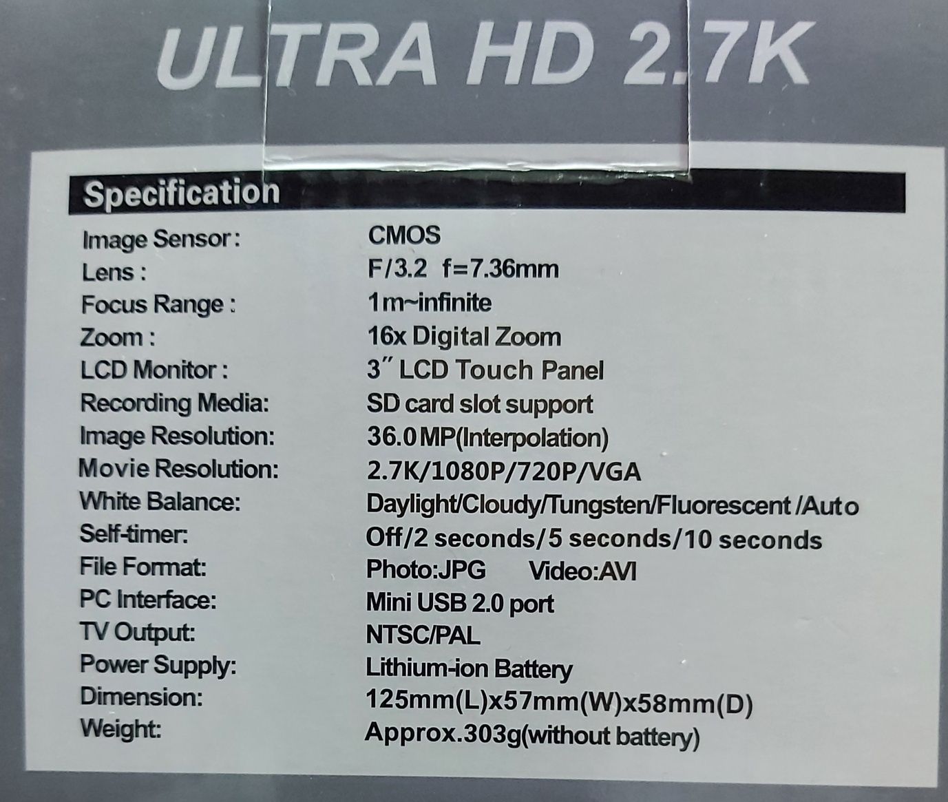 Продам цифровую видекамеру Ultra HD 2.7k под ремонт или на запчасти