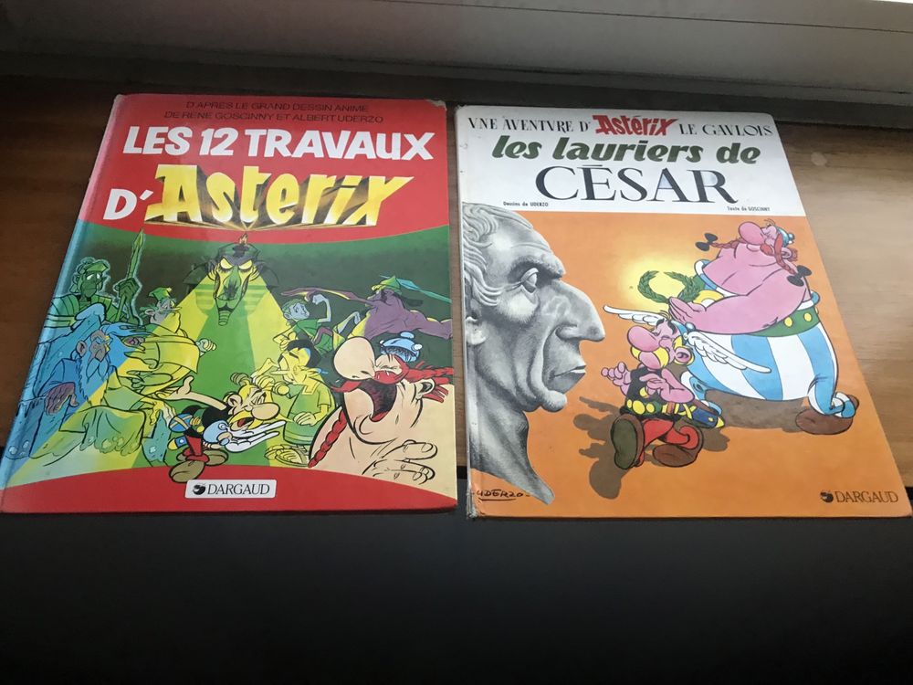 2 livros Asterix 1 edição editora Dargod (em francês)