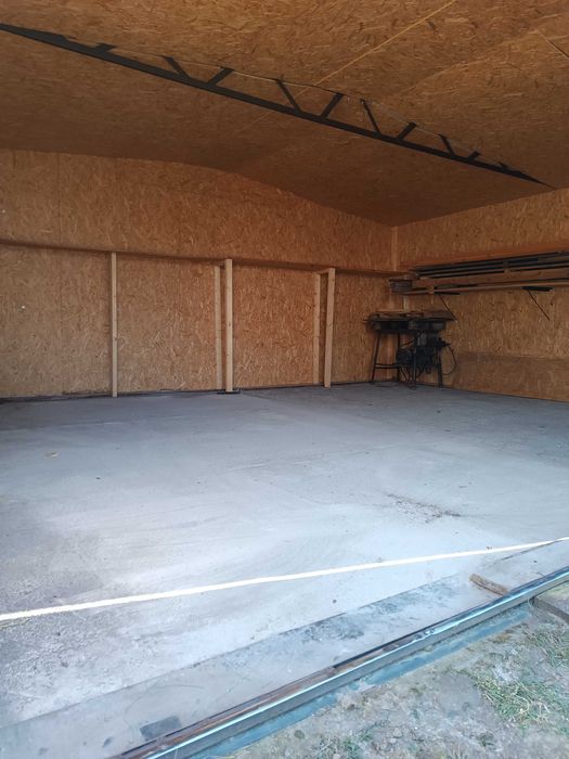 Garaż blaszany 5x6 używany, styropian, płyta OSB w środku