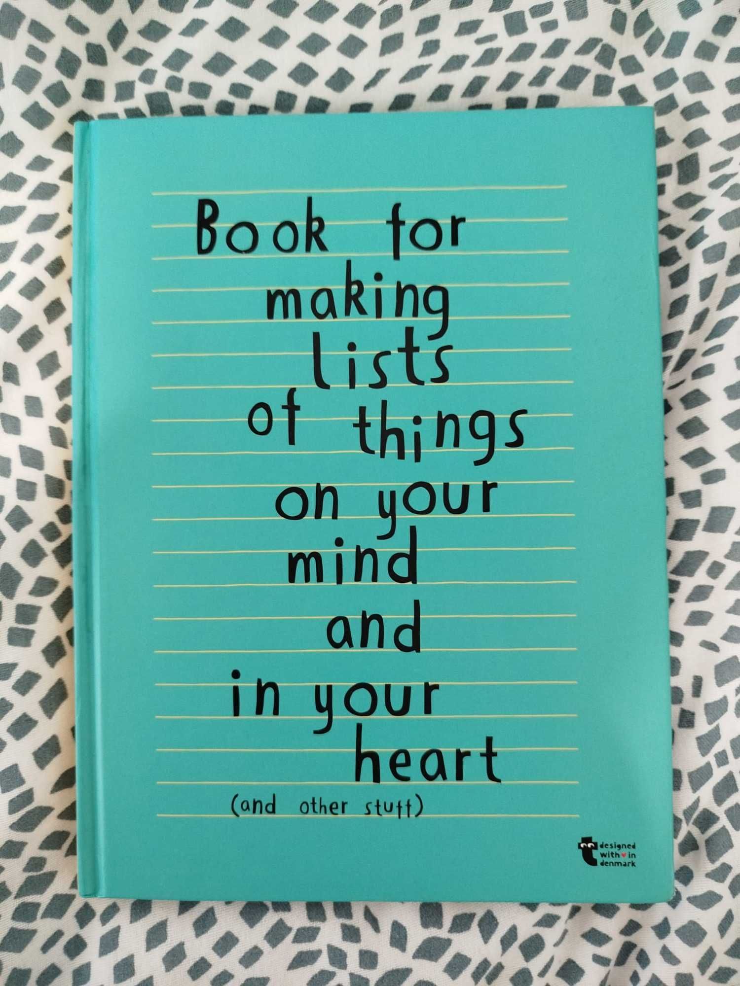 Livro Book for making lists of thing on your mind and in yout hearth