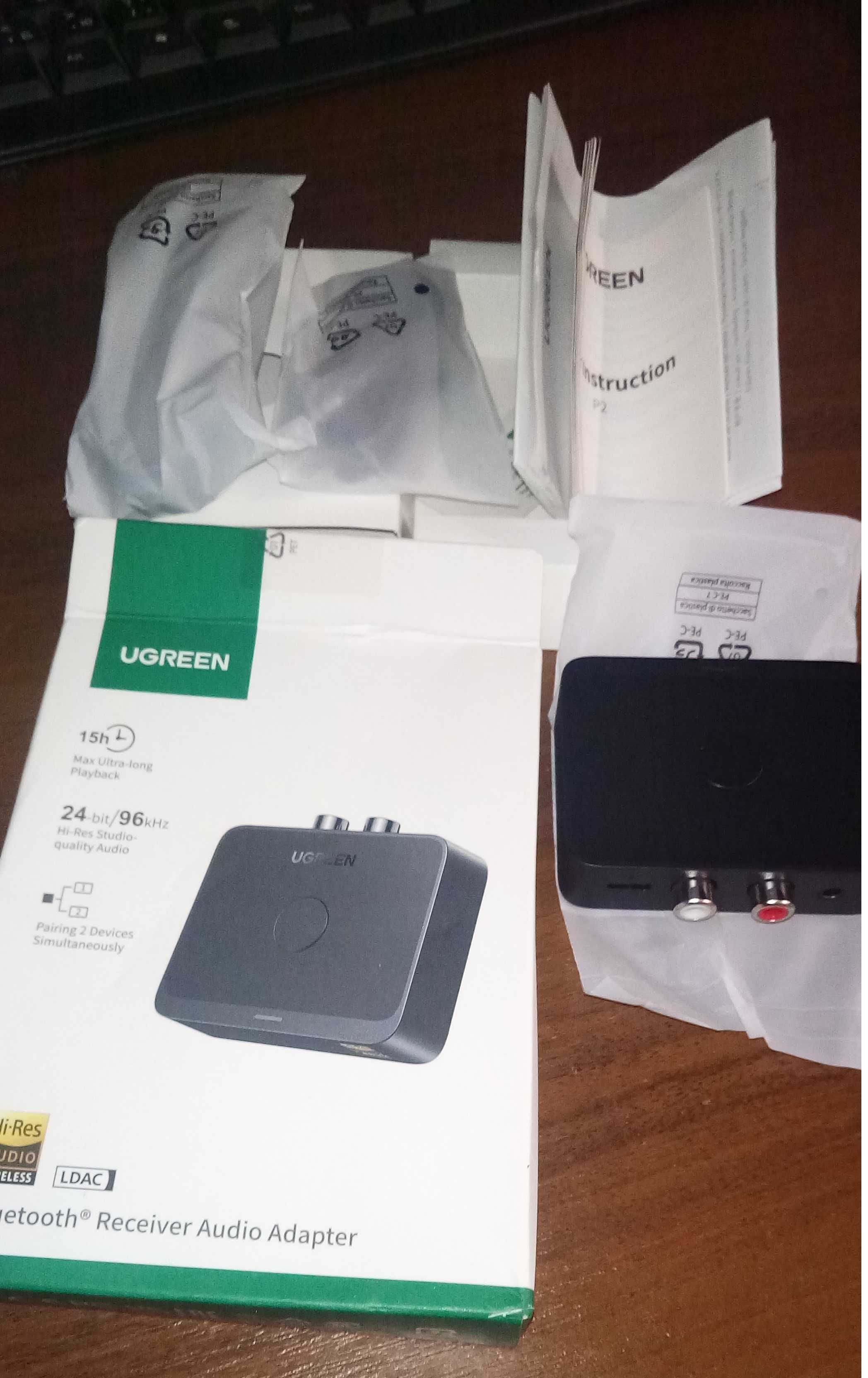 LDAC AAC SBC UGREEN AUX Bluetooth-приемник  Hi-Fi  Bluetooth 6,0