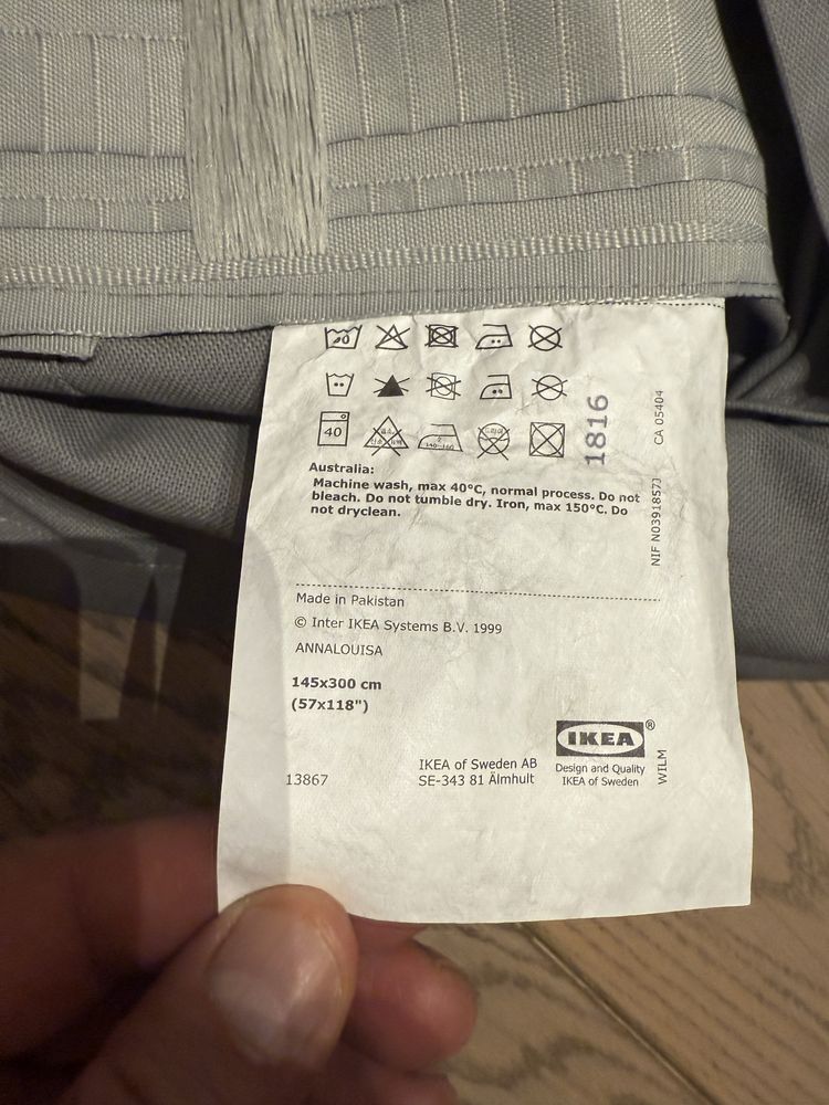 Zasłony szare Annalouisa z IKEA