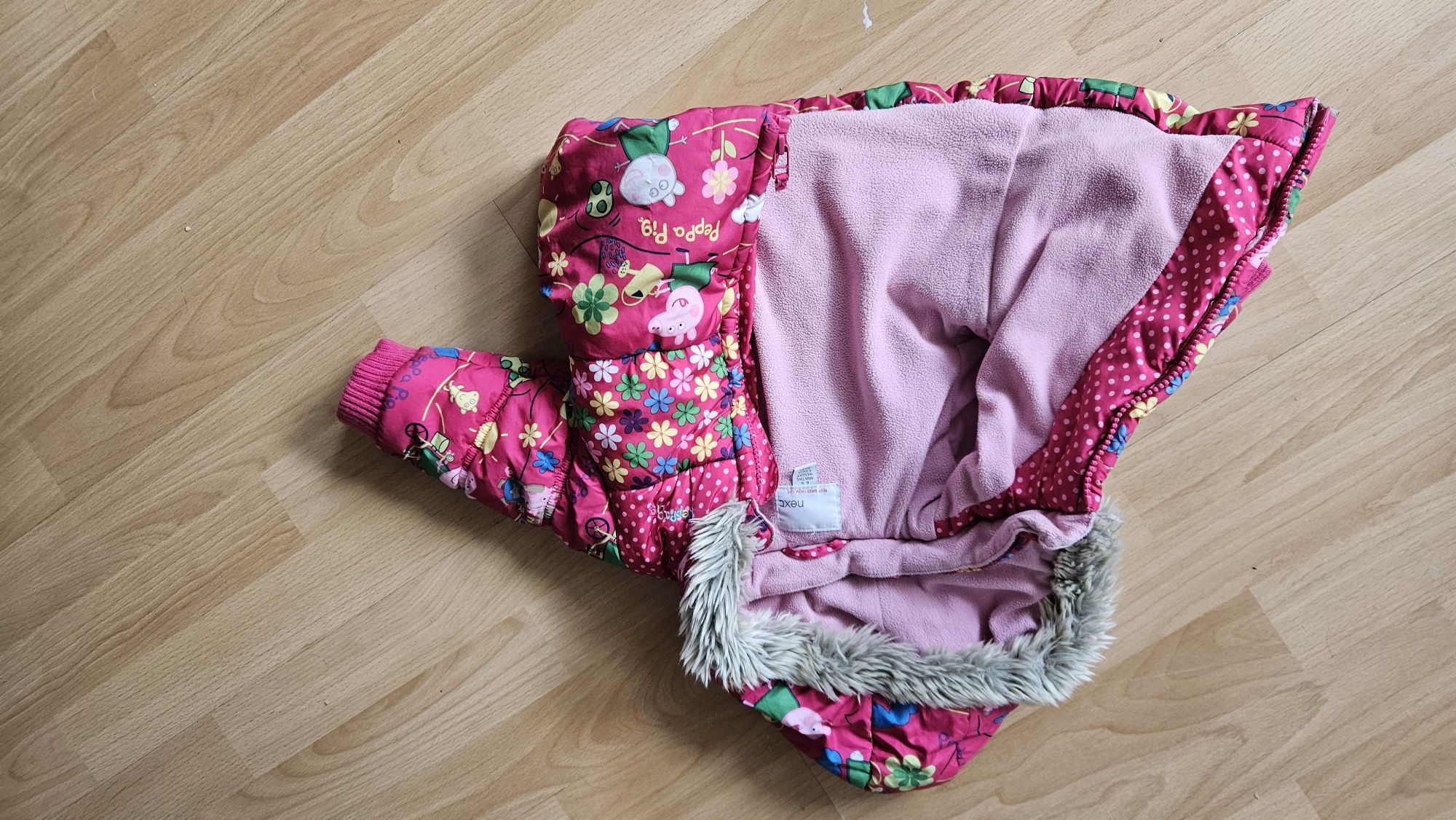 Kurtka next 6-9m 74 68 różowa swinka peppa pig peppe