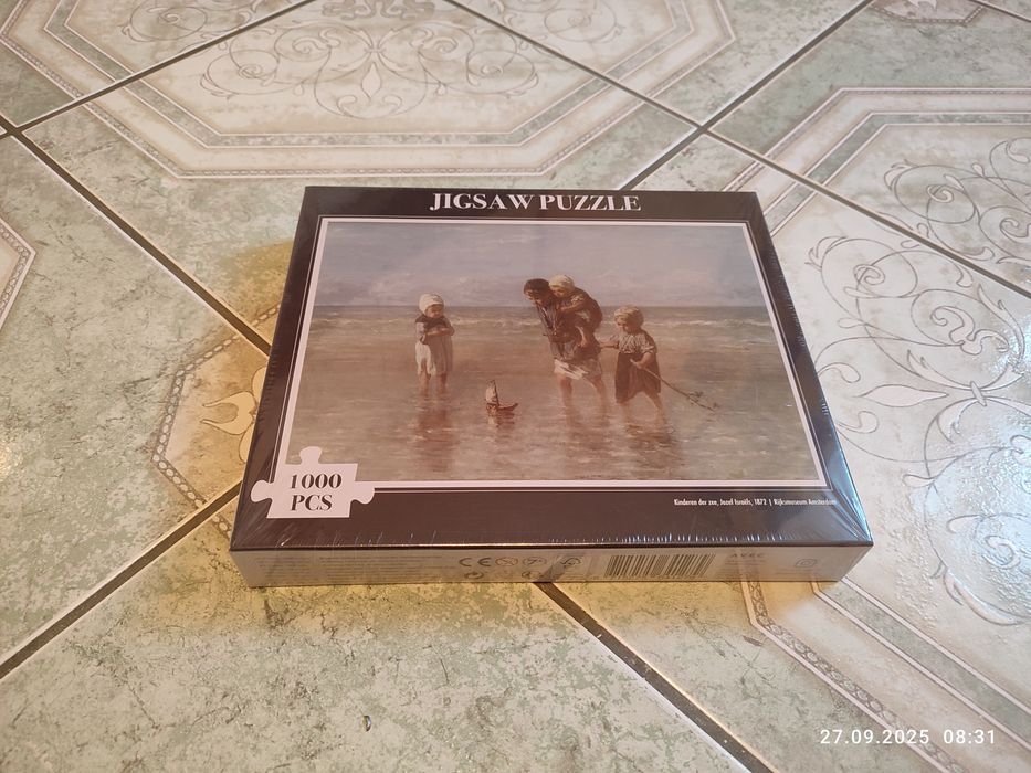 Nowy zestaw puzzle 1000 elementów Dzieci bawiące się w oceanie