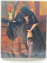Pintura erotica original óleo em canvas