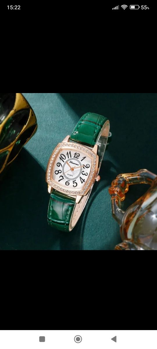 Zegarek damski z kompletem biżuterii