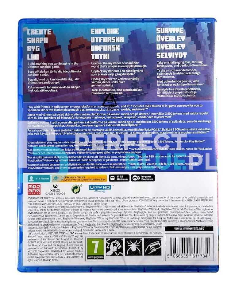 Minecraft / Gra PS5 / Napisy PL / Skup-Sprzedaż / Sklep z Grami / Wwa