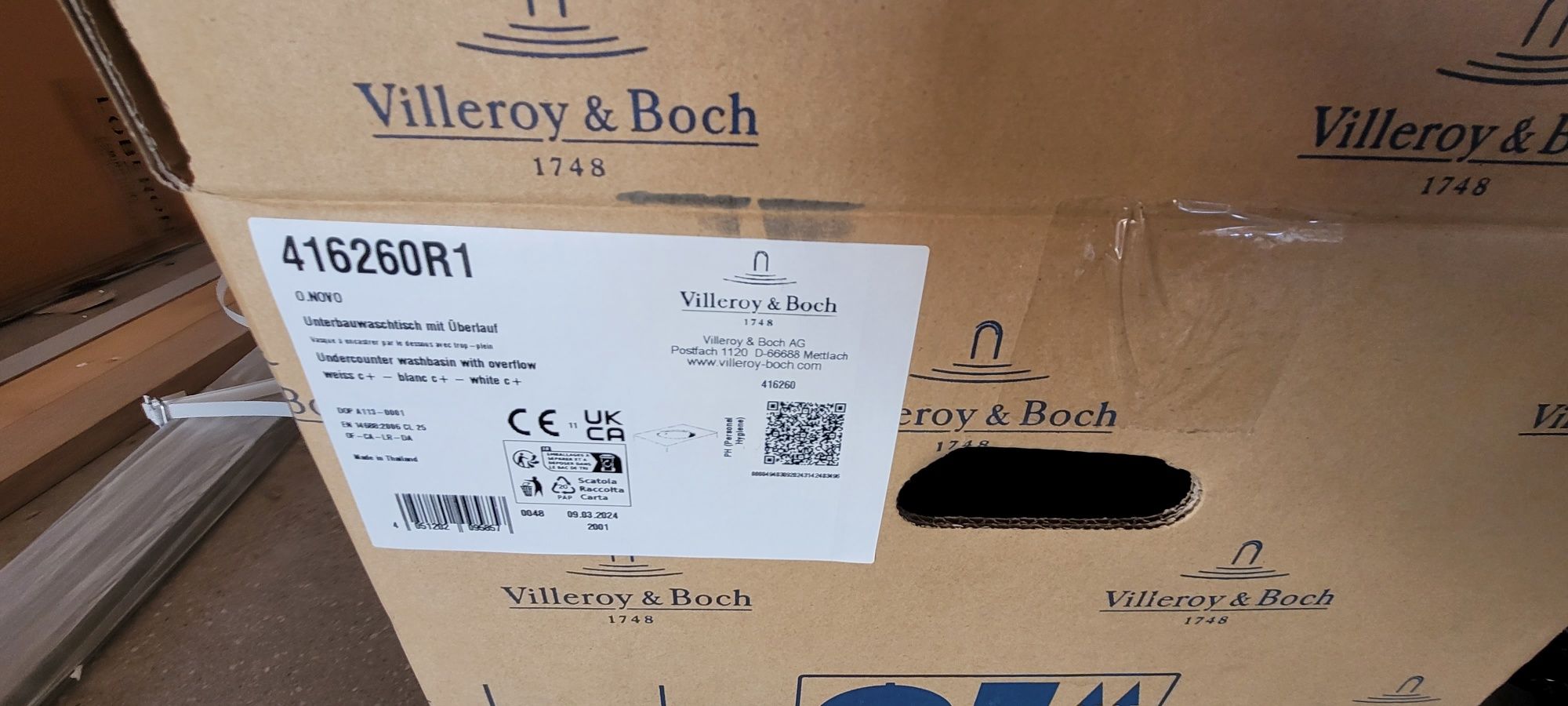 Umywalka podblatowa nowa villeroy and boch
