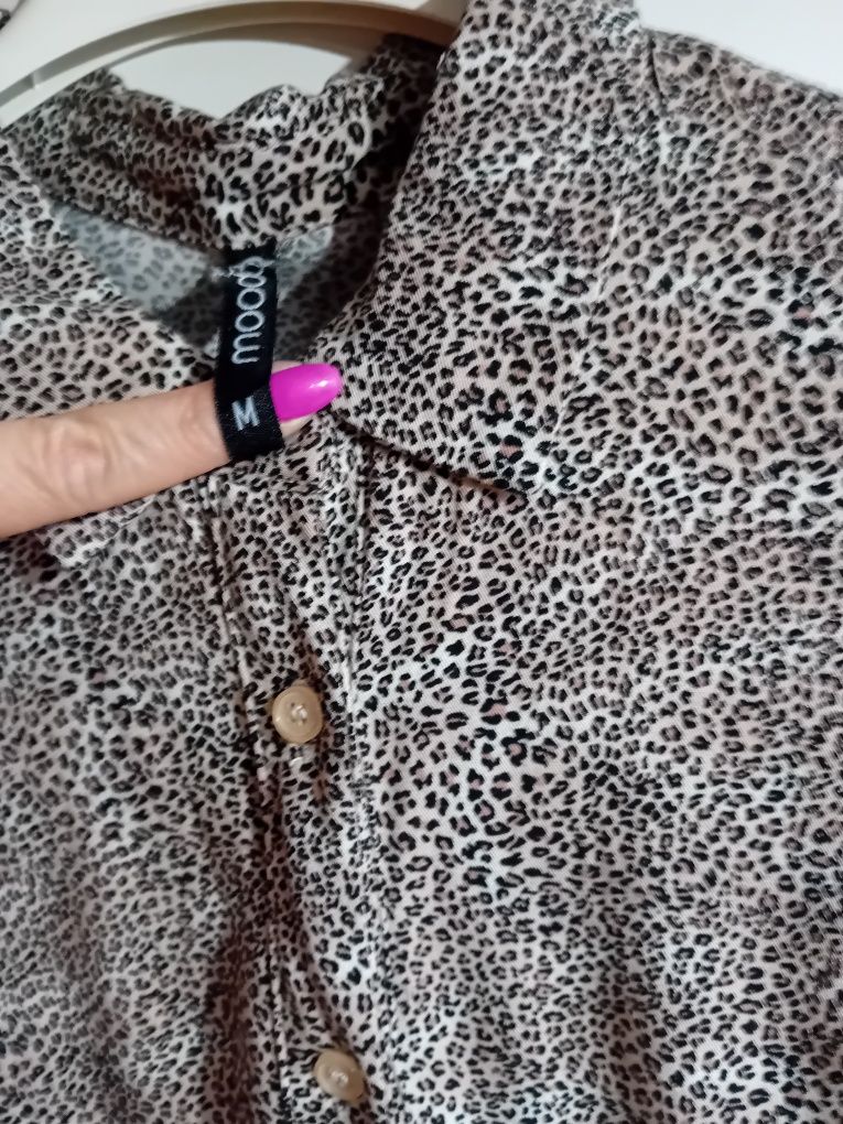 Sukienka koszulowa w panterke r M L Xl