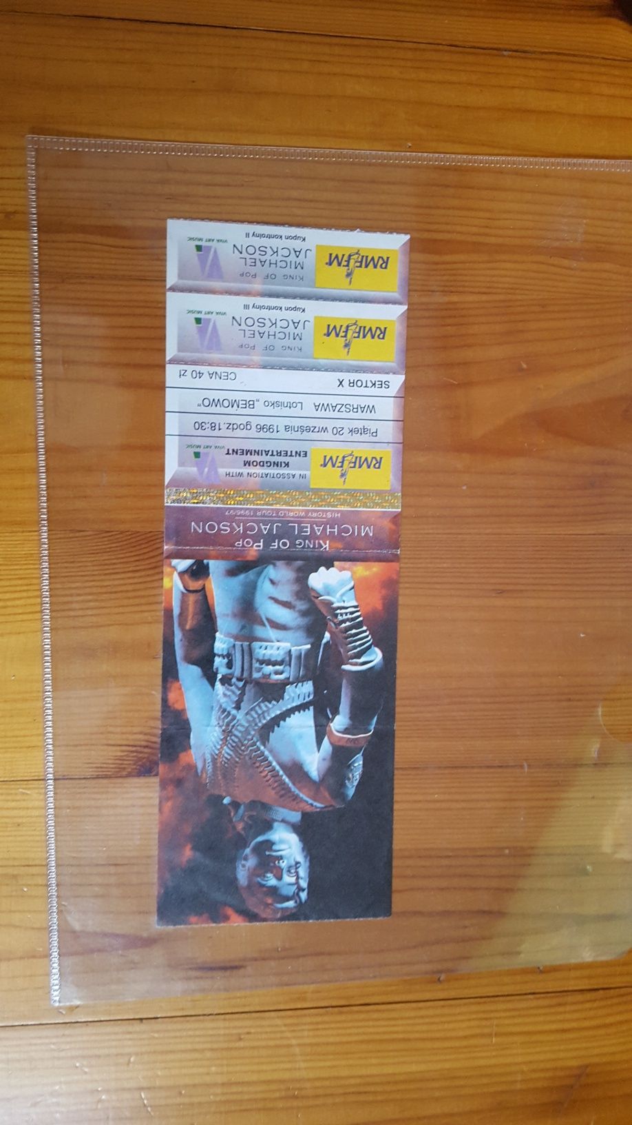 Bilet na koncert Michael Jackson Warszawa Bemowo 20.09.1996