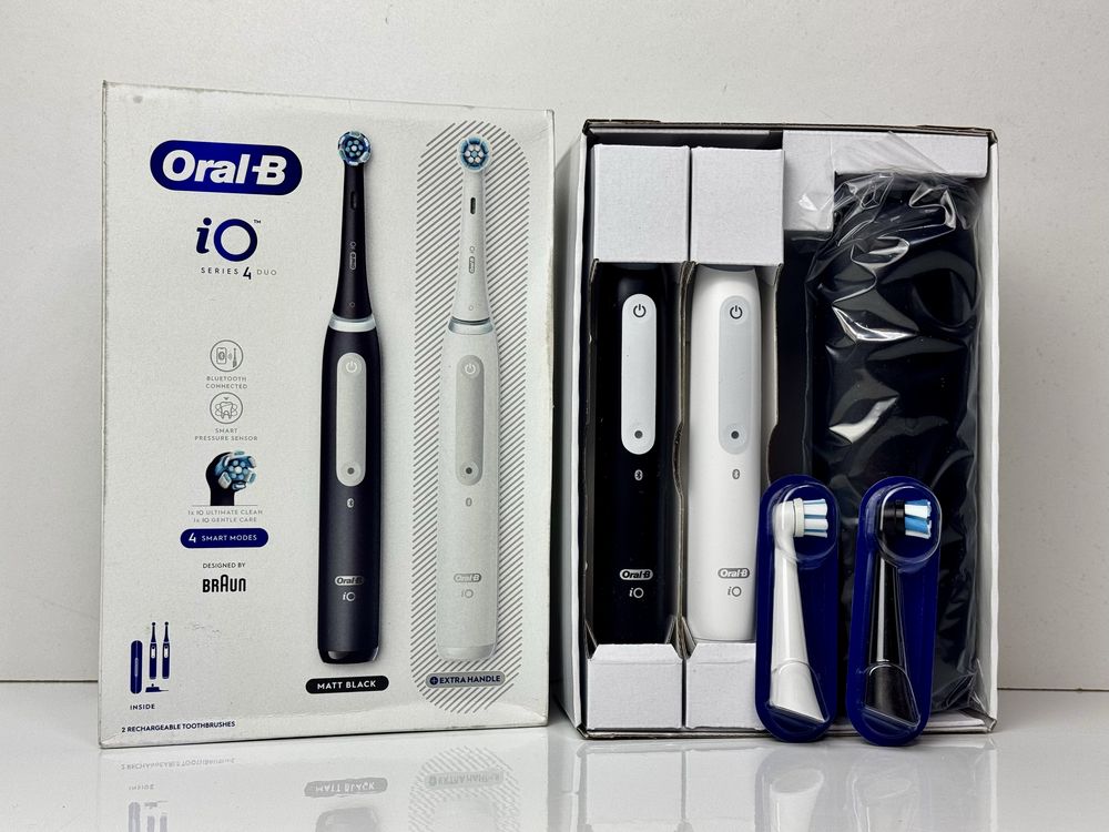 Нова Електрична зубна щітка ORAL-B iO SERIES 4DUO Black+White