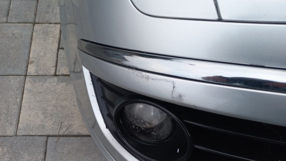 golf 5 kombi v jetta 05-10 zderzak przód przedni srebrny la7w spryski