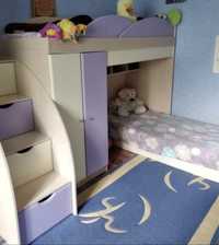 Дитяча стінка з 2 ліжками+ортопедичні матраци