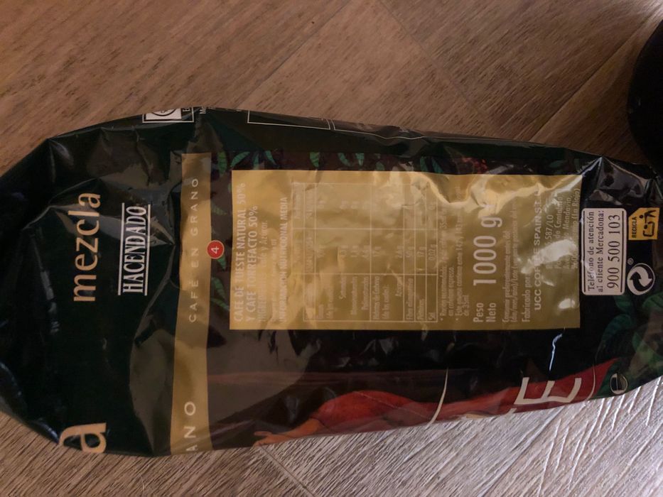 Кава, кофе в зернах 1 кг 100% арабика Испания
