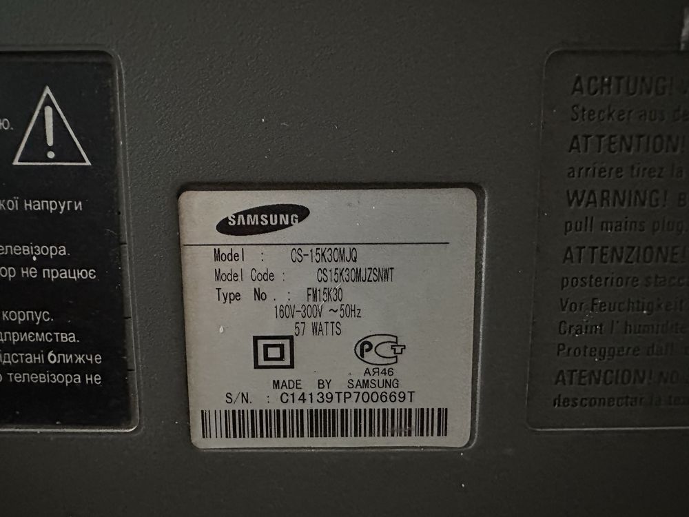 Телевізор Samsung CS-15K30MJQ