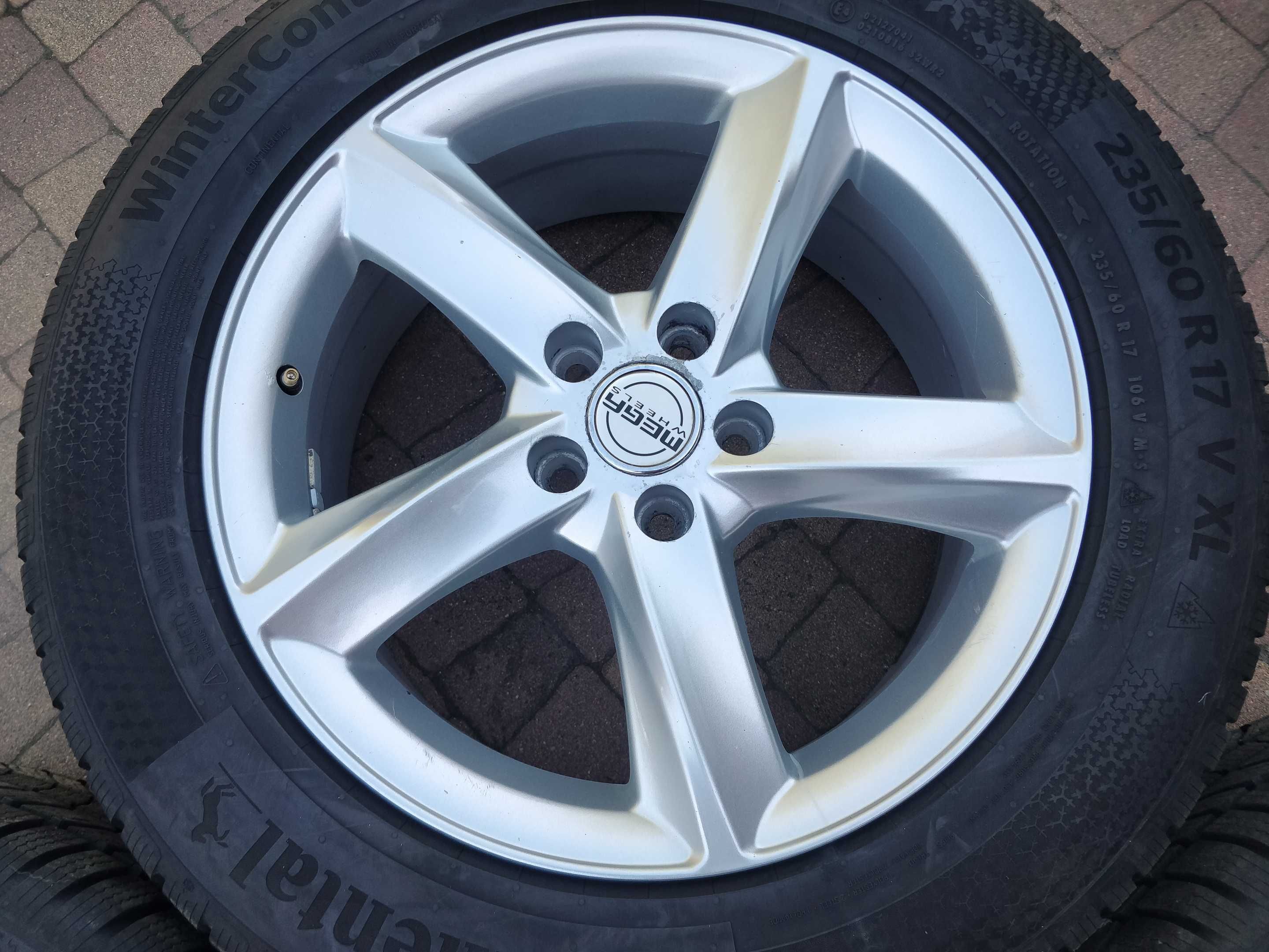 3489. Koła zimowe Volvo XC40 XC60 5x108 235/60/17 Continental 2022r