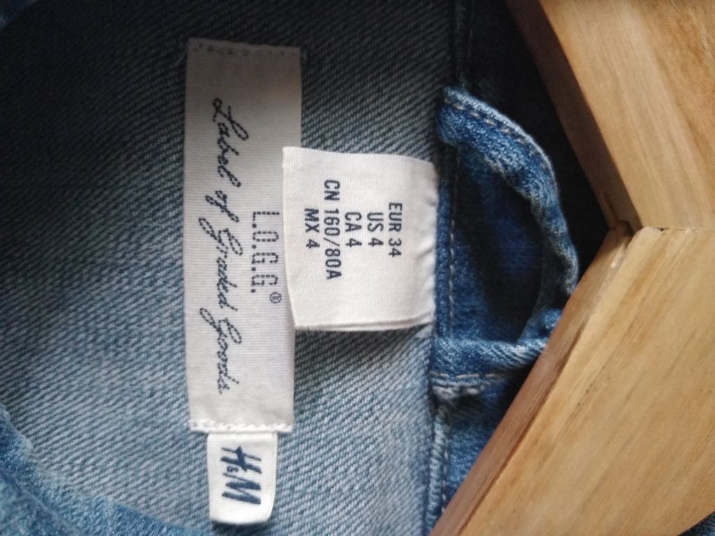 Kurtka katana jeansowa Roz.34 XS H&M