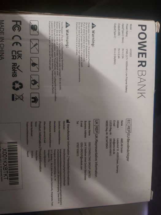 Pawer bank NOWY 10000mAh
