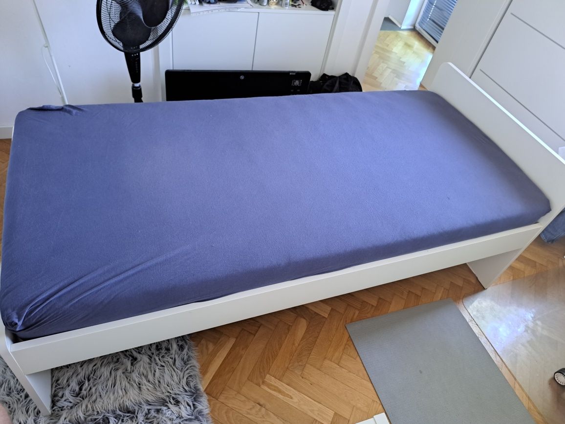 Łóżko 90x200 Slakt Ikea z materacem