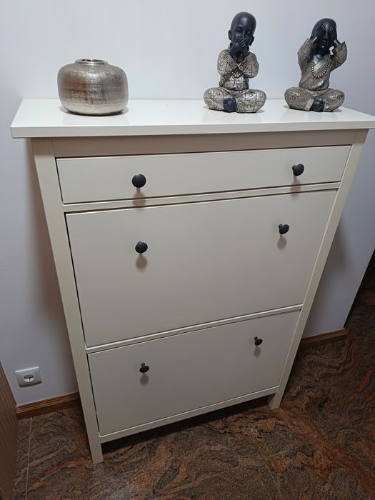 Sapateira, HEMNES IKEA c/2 compartimentos, branco, 89x30x127 cm