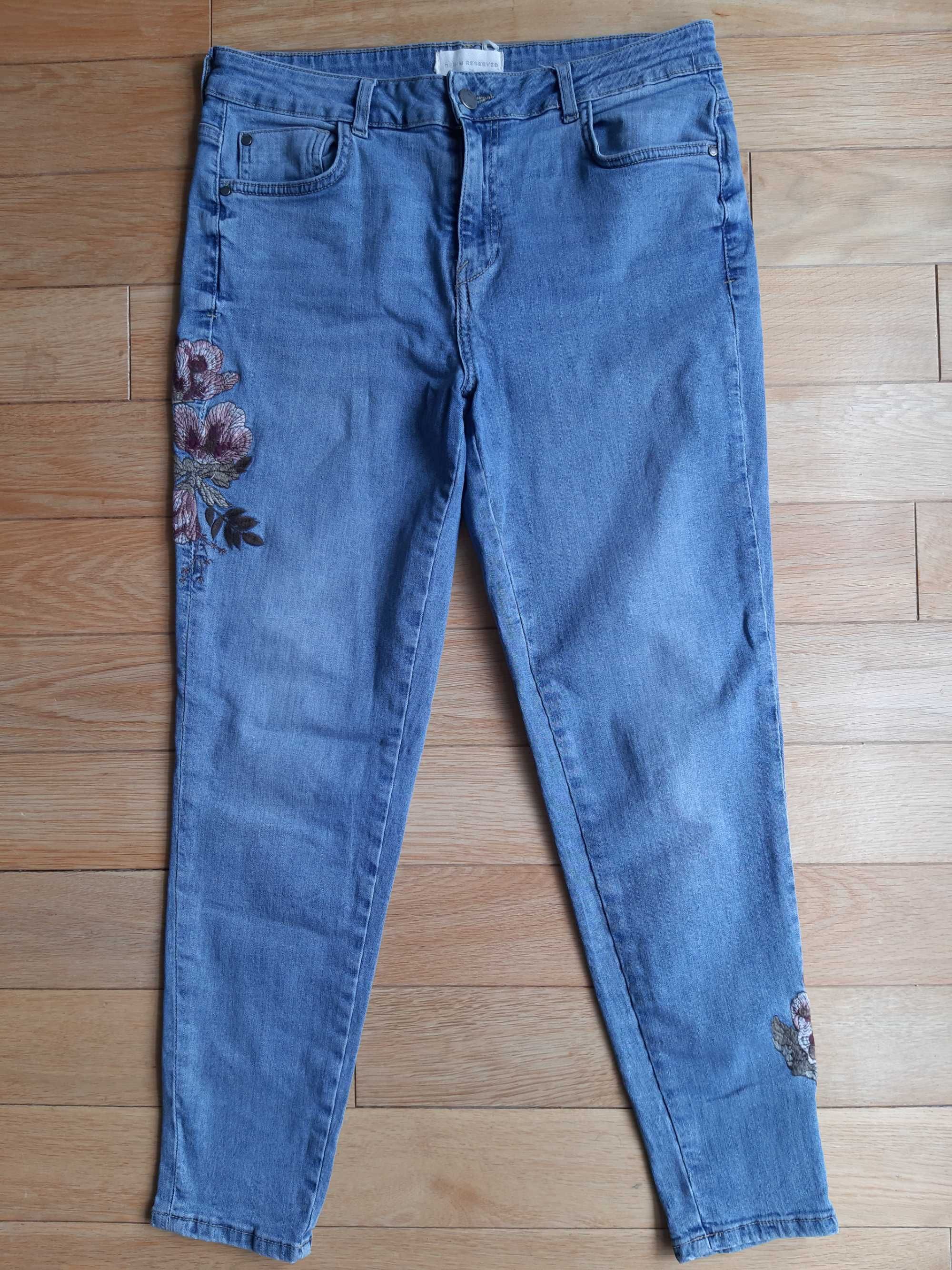 Spodnie jeansowe Reserved 38 M hafty