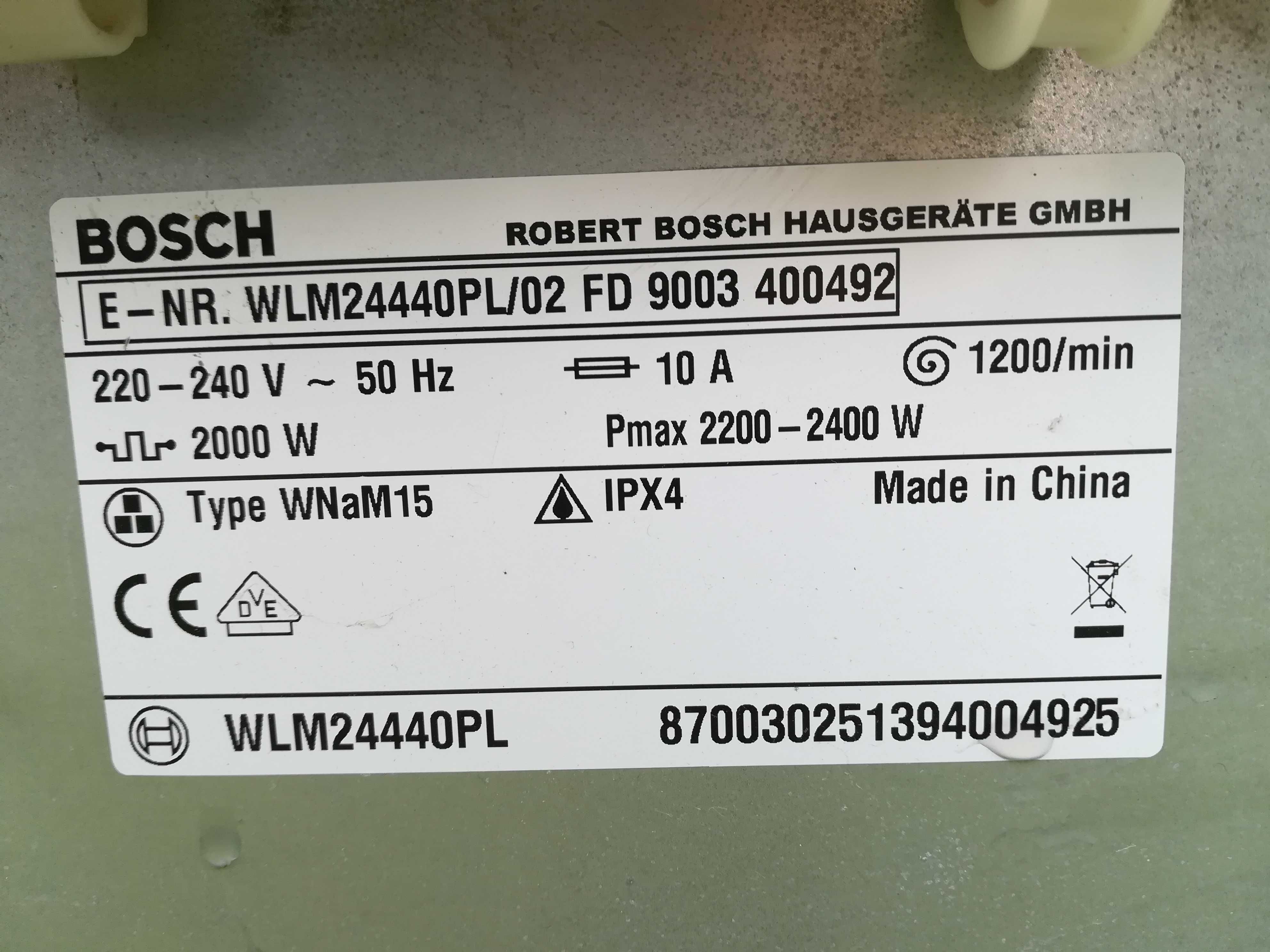 Pralka Bosch Logixx 6 Sensitive WLM24440PL