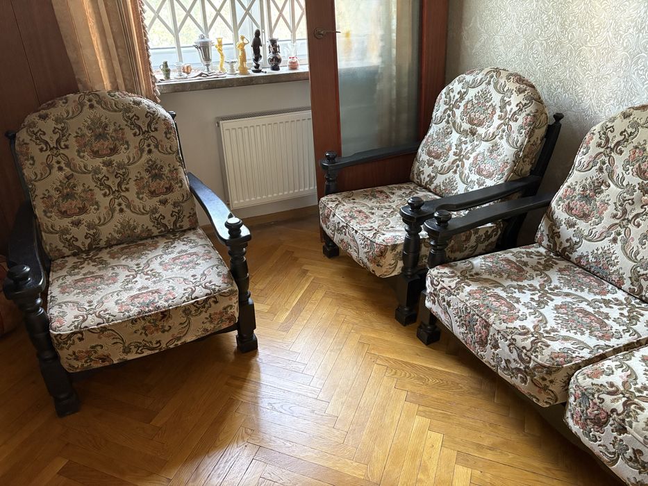 Sofa i fotele z PRL-u