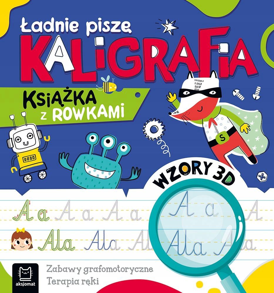 Ładnie Piszę Kaligrafia Książka Z Rowkami Wzory 3D