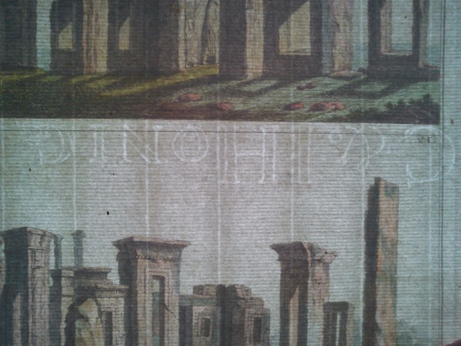 Miedzioryt z początku XIX w. Świątynia Ateny w Paestum