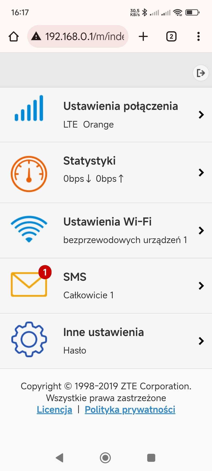 ZTE MF283v bezprzewodowy router 4G LTE ; WiFi 300Mbps ; bez SIM-Lock