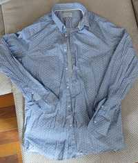 Koszula TopSecret comfort fit nowa r.42/43 niebieska, wzorek