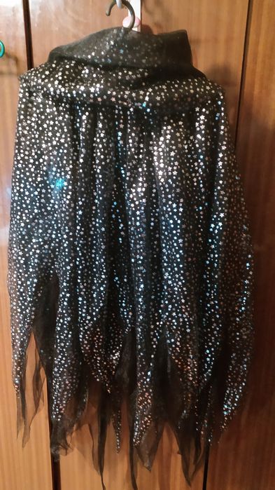 Накидка з капюшоном, карнавальний плащ із зірками