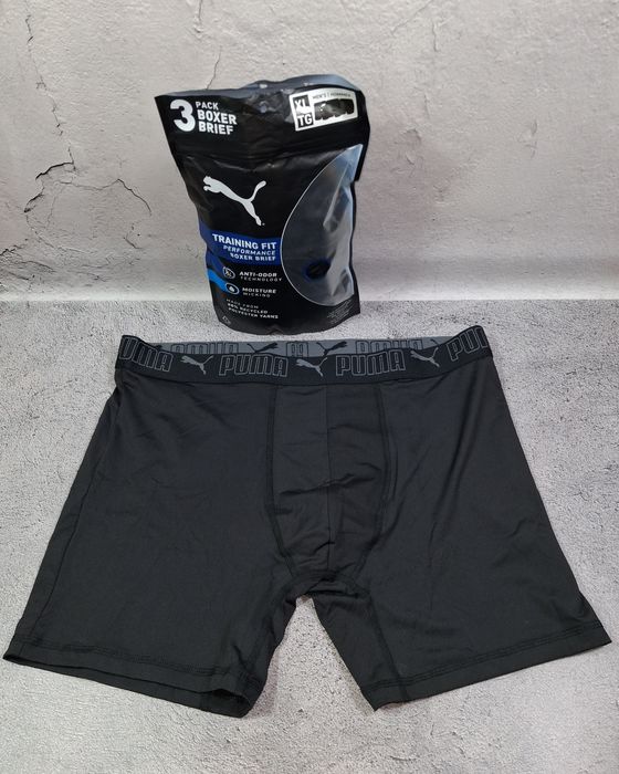 Боксерки трусы Puma Training Fit брифы мужские черные