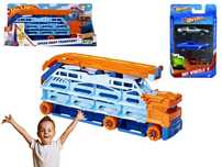 HOT WHEELS Transporter Epicki Zjazd ze Zjeżdżalnią 2w1 + Samochodziki