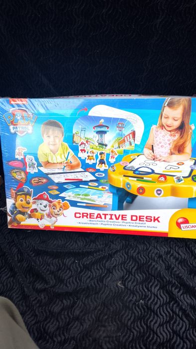 Kreatywne biurko Psi Patrol z grami edukacyjnymi nowe