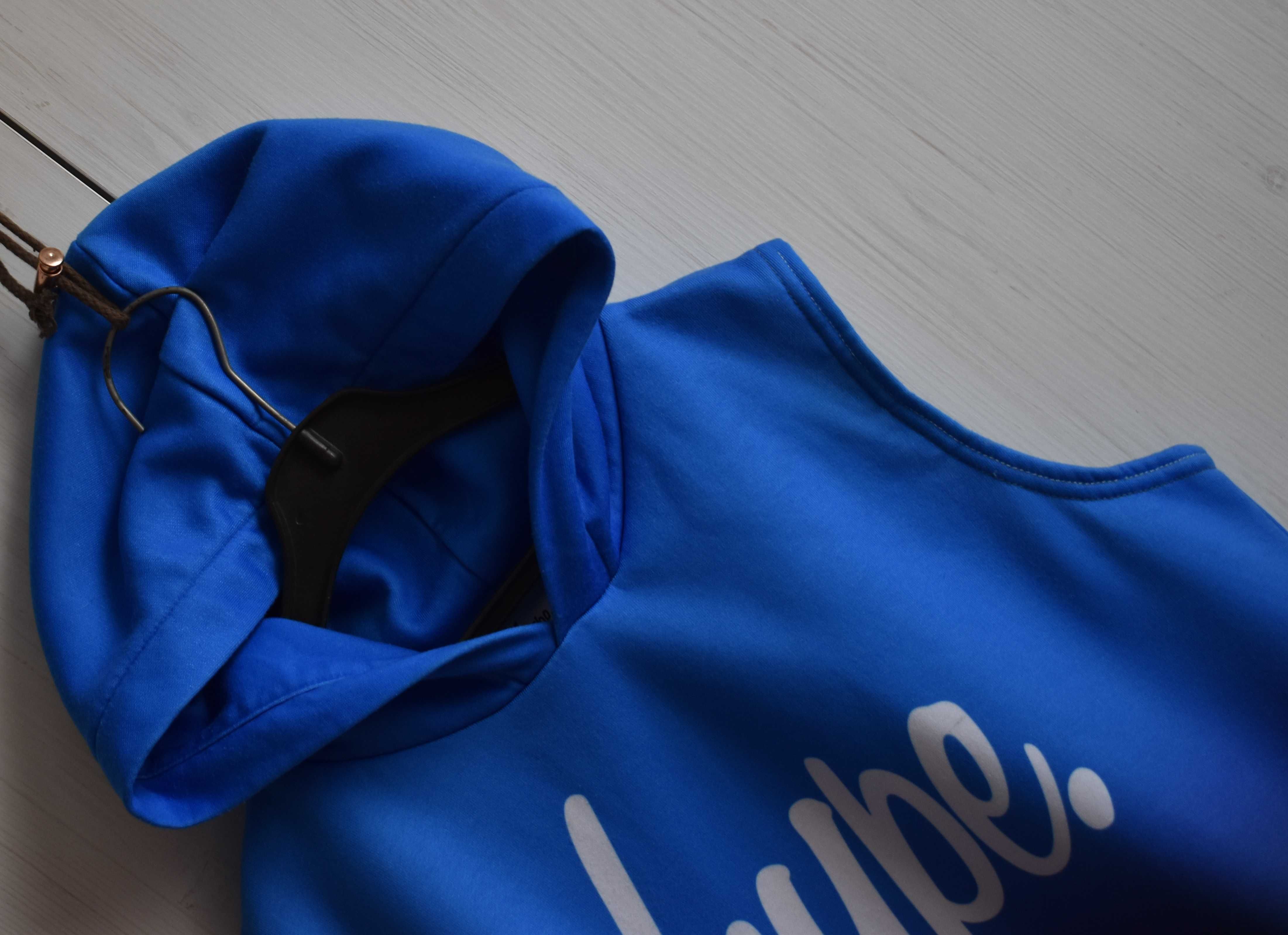 Bluza 158 z kapturem Hype bez rękawów kamizelka bezrękawnik kaptur