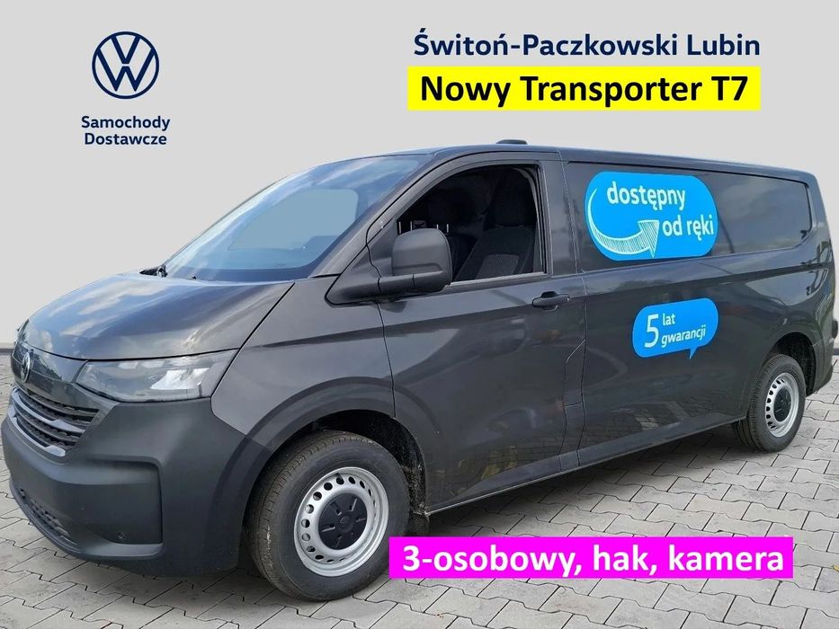 Volkswagen Transporter  T7, hak, kamera, ładowność 1278 kg, OD RĘKI