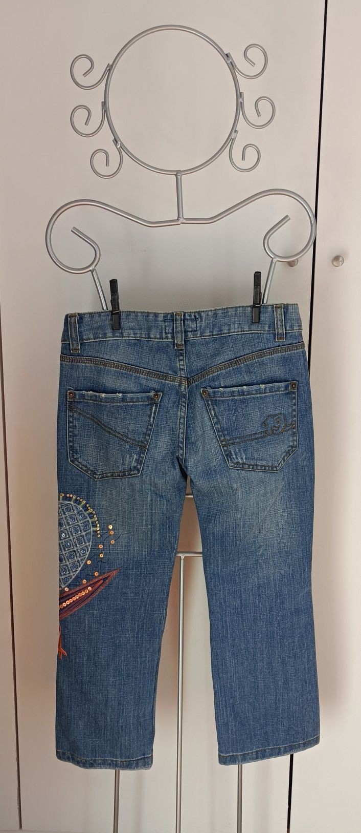 Calças bordadas Pull & Bear