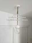 Lampa sufitowa/ścienna belgijska Zangra mosiądz porcelana retro styl
