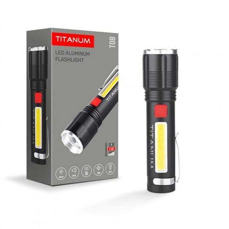 Тактичний ручний ліхтарик TITANUM TLF-T08-P50, XHP50, Zoom, Type-C ЗУ