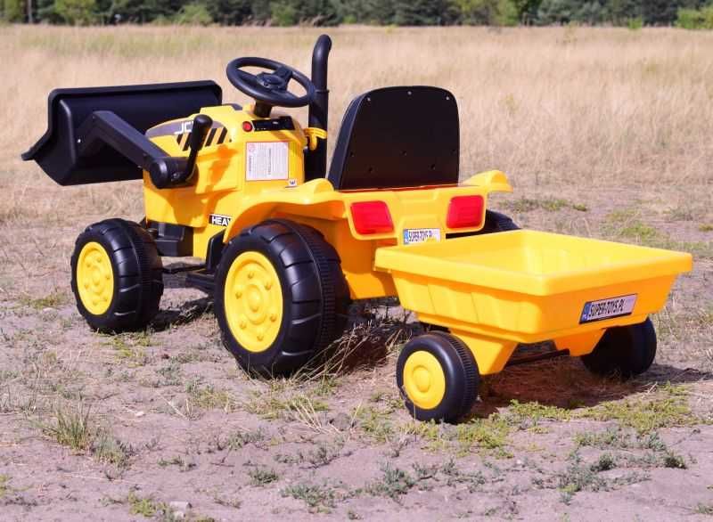 Autko TRAKTOR NA AKUMULATOR Z PRZYCZEPĄ dzieci zabawka jeździk RC